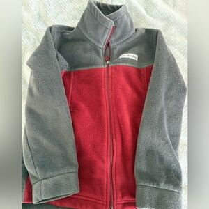 Columbia Charcoal and Burgundy Fleece Jacket